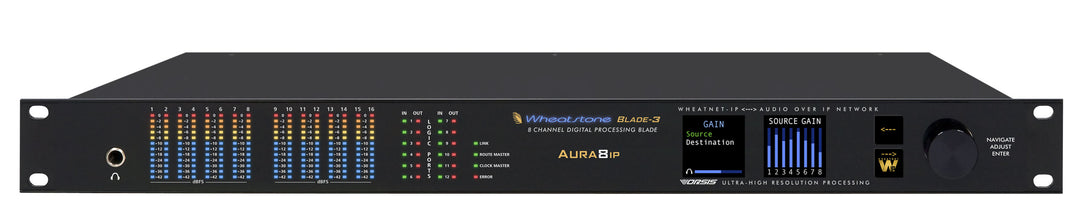 Wheatstone Aura8IP-3 I/O Processing Blade – Marketing Marc Vallee inc.